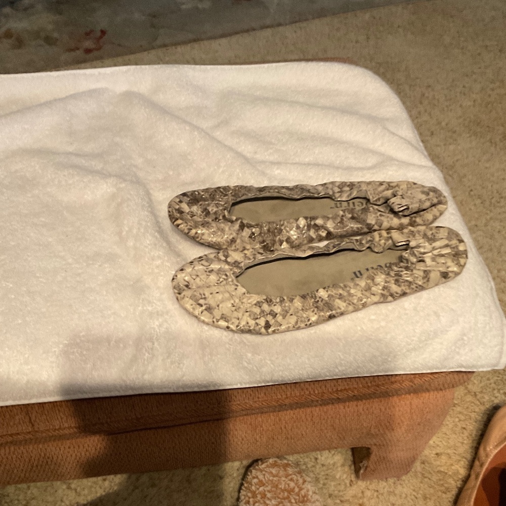 Beirn Gray Snake Leather Slip-on Shoe